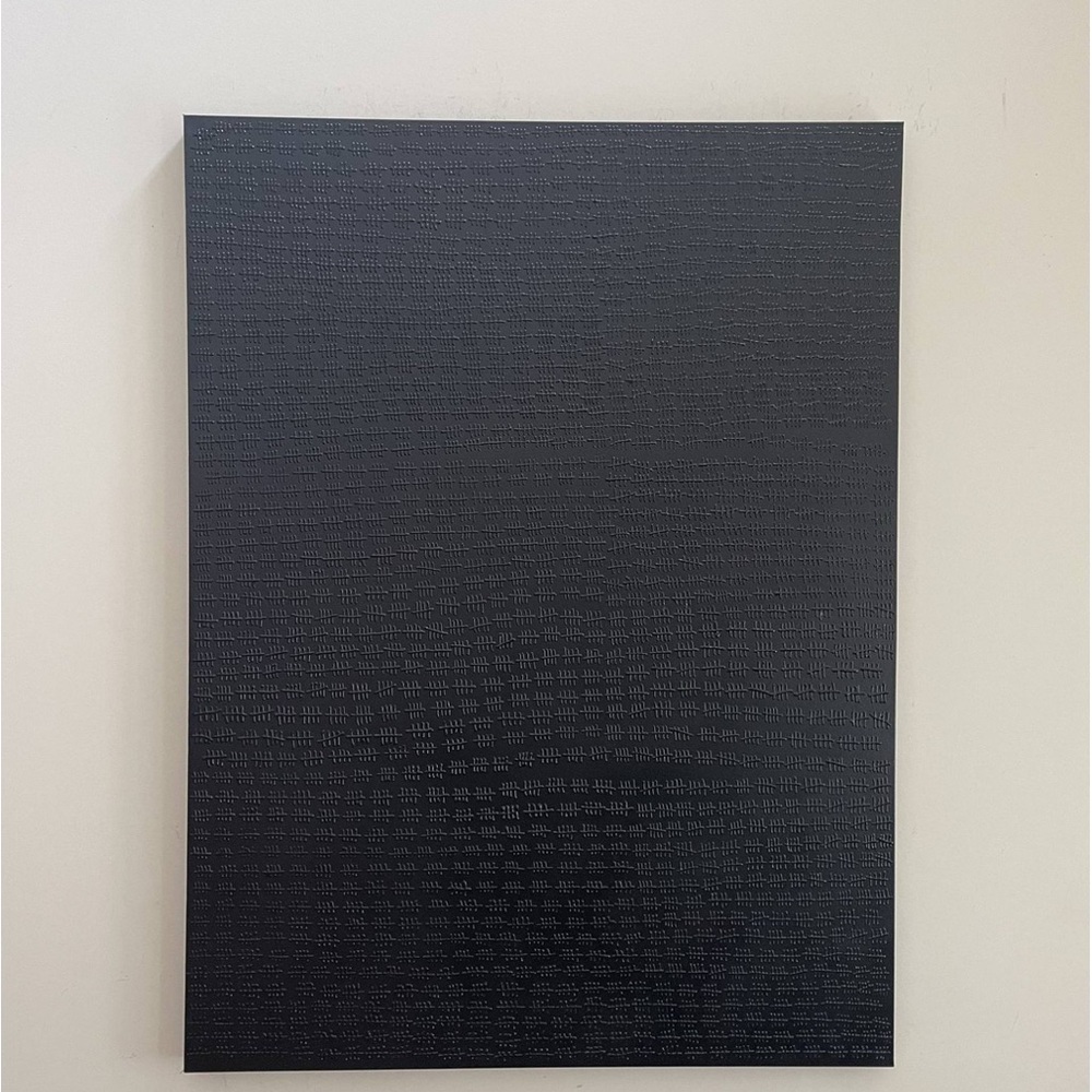 Modern Black Textured Canvas Art
